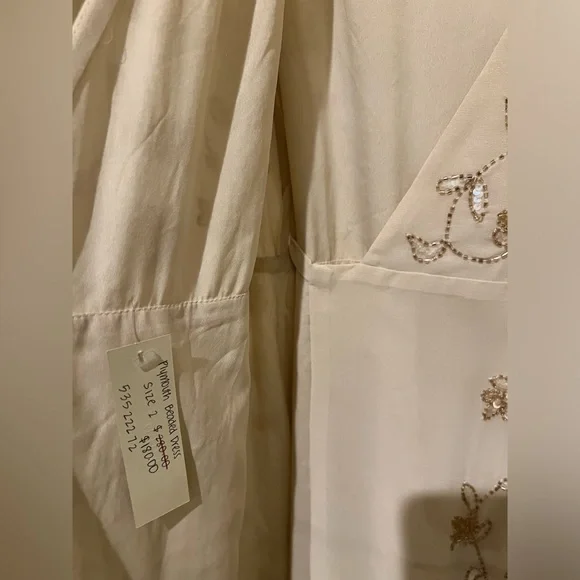 🌺BHLDN Plymouth Wrap Flutter Sleeve Beaded Maxi 👗Gown - Picture 16 of 17